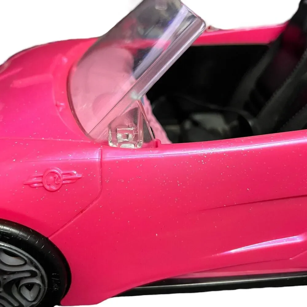 Mattel Barbie Convertible Pink Cars Glam Cruiser 2016/2013 Size 13” (2 Cars)